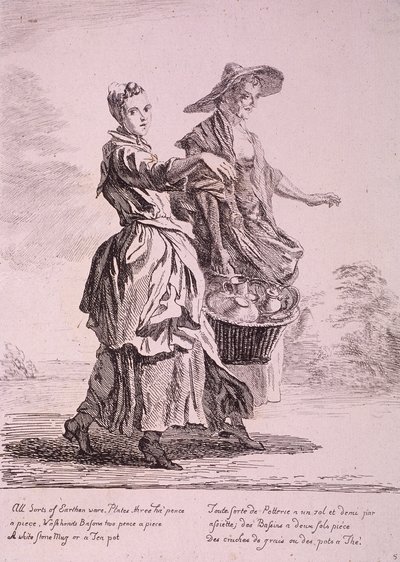 Due Venditori di Stoviglie, Grida di Londra, 1760 da Paul Sandby