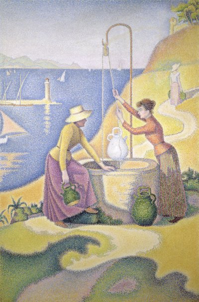 Giovani donne di Provenza al pozzo da Paul Signac