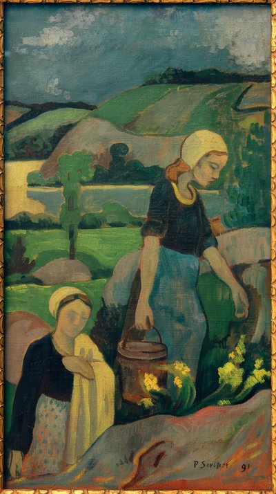 Giovani lavandaie risalendo dal fiume da Paul Sérusier