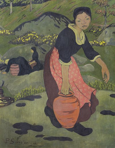 Giovane ragazza bretone con una brocca da Paul Sérusier