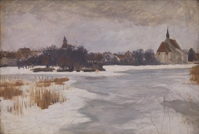 Una vista di Faaborg. Inverno da Peter Hansen