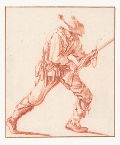 Uomo che carica un fucile da Philips Wouwerman (copy after)