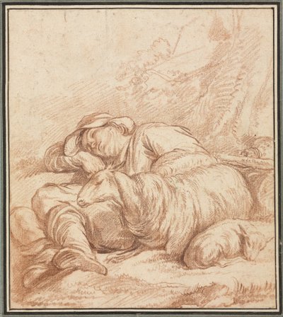 Un pastore dormiente da Pierre Alexandre Wille