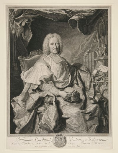 Guillaume Cardinale Dubois da Pierre Imbert Drevet