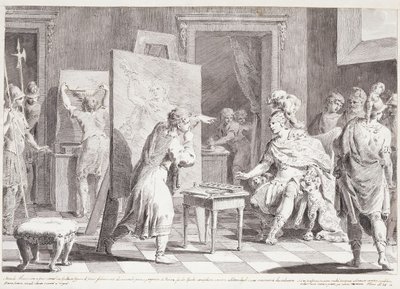 Alessandro Magno nello studio di Apelle da Pietro Antonio Novelli