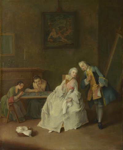 Una Signora che riceve un Cavaliere, 1747-1755 da Pietro Longhi