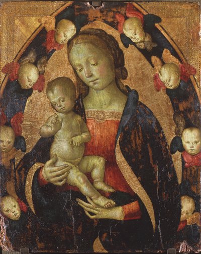 Madonna col Bambino circondata da cherubini da Pietro Perugino