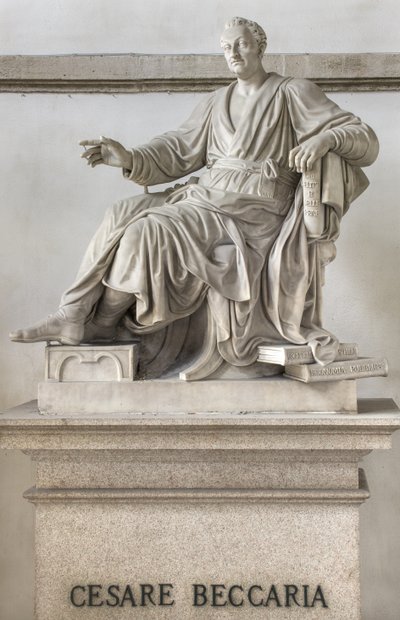 Statua di Cesare Beccaria, 1838 da Pompeo Marchesi