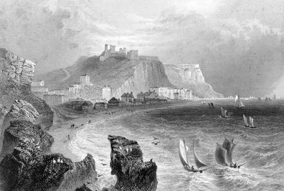 La costa di Hastings, East Sussex, 1840 da R. Wallis