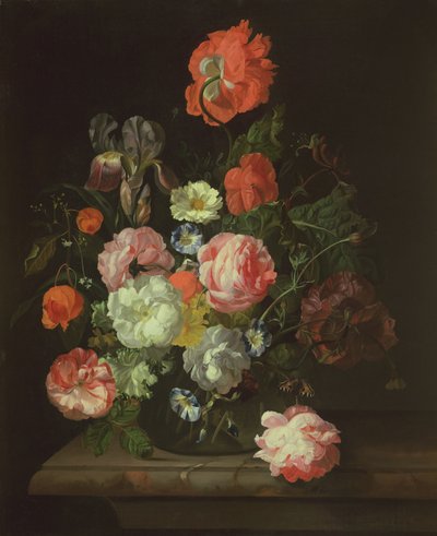 Fiore in un vaso di vetro da Rachel Ruysch