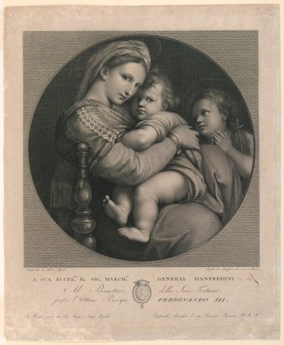 La Madonna della Sedia da Raphael Morghen