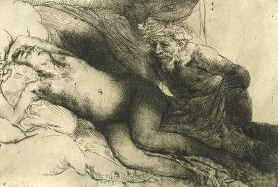 Giove e Antiope, c.1659 da Rembrandt van Rijn