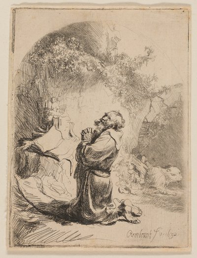 San Girolamo in preghiera: Arco da Rembrandt van Rijn