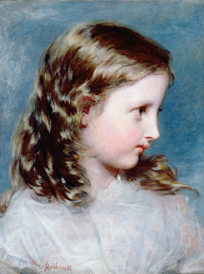 Testa di una ragazza, 1860 da Richard Rothwell