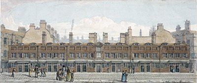 Monkwell Street, Londra, 1818 da Robert Blemmell Schnebbelie