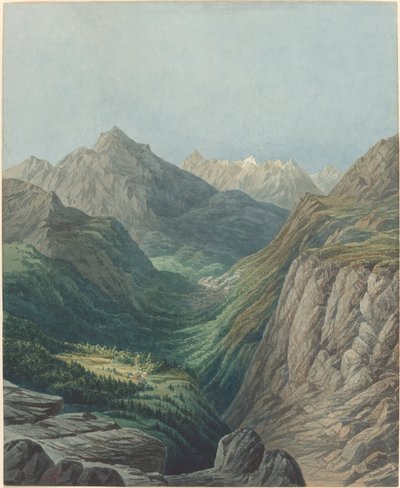 Una Valle Alpina da Rodolphe Leon Berthoud