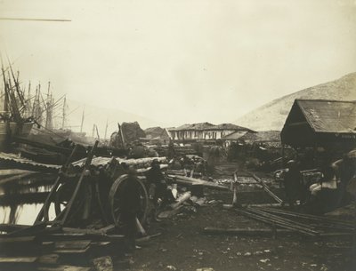 Luogo di sbarco, Magazzini ferroviari, Balaklava da Roger Fenton