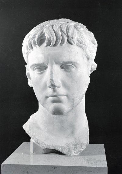 Testa di Cesare Augusto (63 a.C.-14 d.C.) da Roman