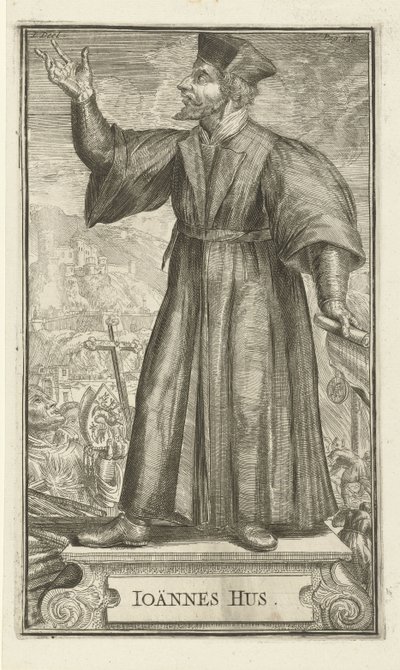 Ritratto di John Hus, 1701 da Romeyn de Hooghe