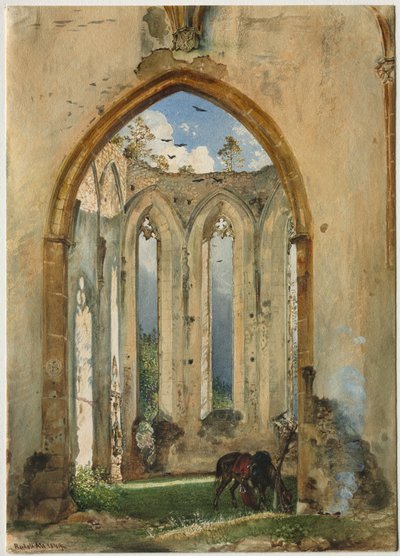 Rovina di una chiesa, 1849 da Rudolf von Alt