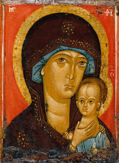 La Vergine Petrovskaya, XIV secolo da Russian icon.