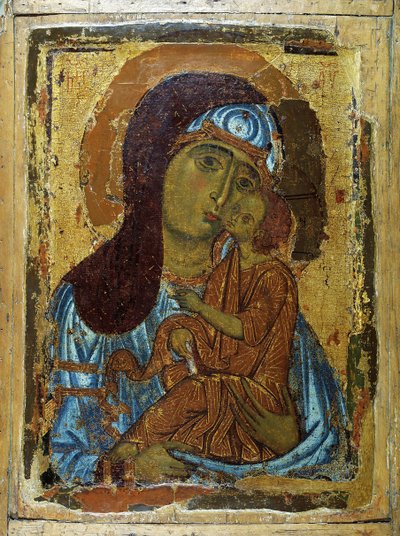 La Vergine Eleusa, inizio XIII secolo da Russian icon.