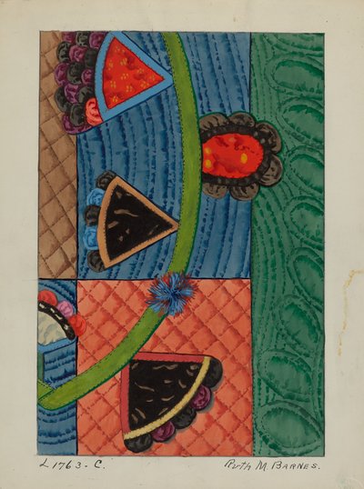 Trapunta applique, c. 1936 da Ruth M Barnes