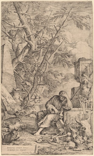 Democrito in meditazione da Salvator Rosa