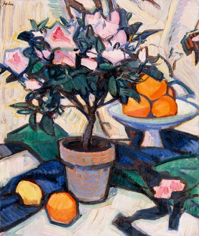 Azalea rosa e arance, c.1913 da Samuel John Peploe