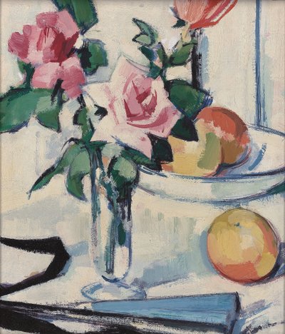 Natura morta con rose rosa da Samuel John Peploe