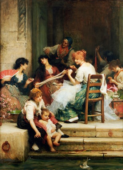 Vita veneziana, 1884 da Samuel Luke Fildes