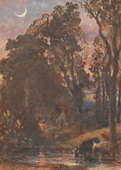 Sera, bestiame che si abbevera da Samuel Palmer