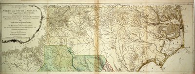 Mappa della Carolina del Nord e del Sud da Sayer & Bennett