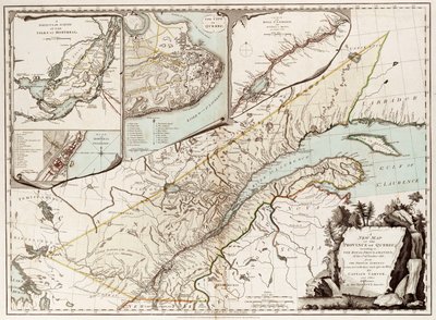 Mappa del Quebec, Canada da Sayer & Bennett