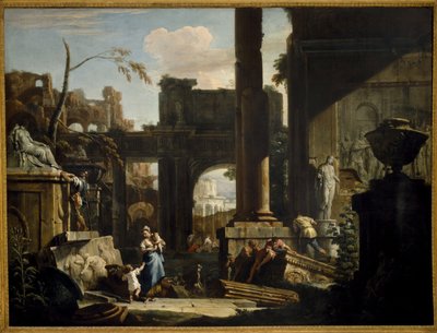 Prospettiva di rovine con figure da Sebastiano Ricci