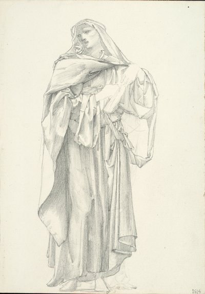 Figura maschile drappeggiata (taccuino #2614) da Sir Edward Burne Jones