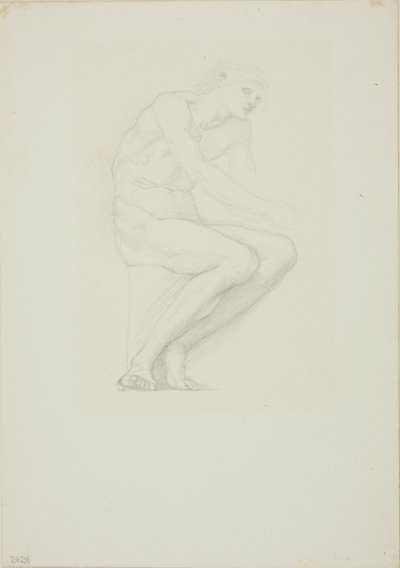 Nudo Maschile Seduto da Sir Edward Burne Jones