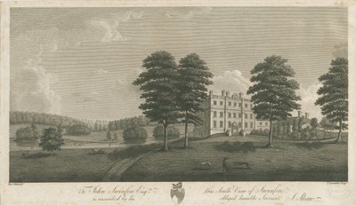 Swinfen Hall: incisione da Stebbing Shaw