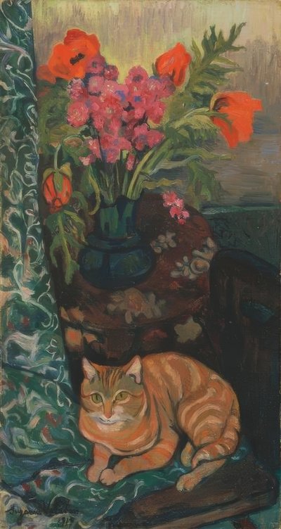 Bouquet e gatto da Suzanne Valadon