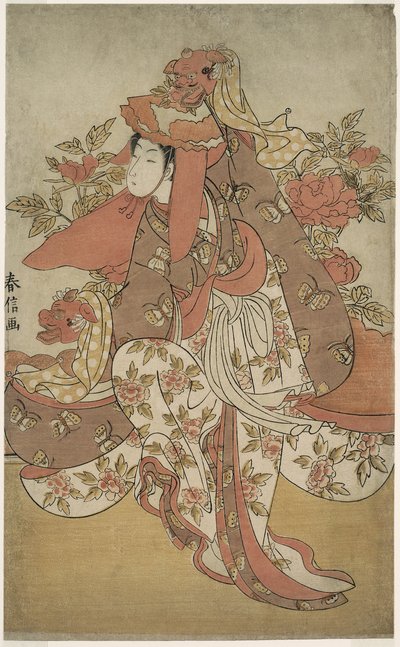 La danza del leone da Suzuki Harunobu