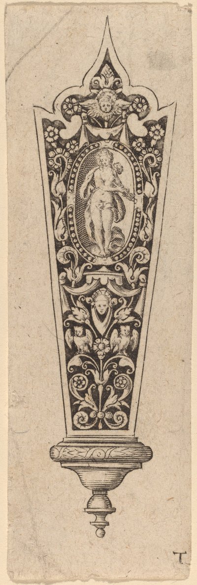 Ornamento per Manico di Coltello da Theodor de Bry