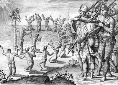 Tribù degli indiani Timucua da Theodor de Bry