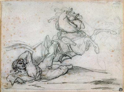 Mamelucco che cade sotto il suo cavallo da Theodore Gericault