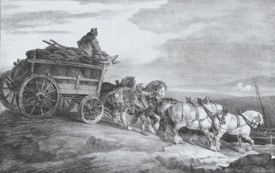 Il Carro del Carbone da Theodore Gericault