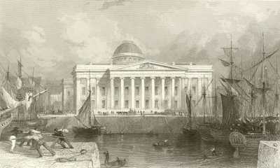 La nuova dogana, Liverpool da Thomas Allom