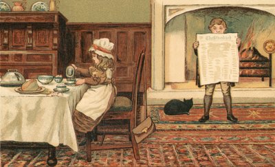 Vita domestica: Bambini nella sala da pranzo da Thomas Crane