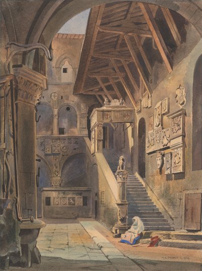 Corte del Bargello, Firenze da Thomas Hartley Cromek