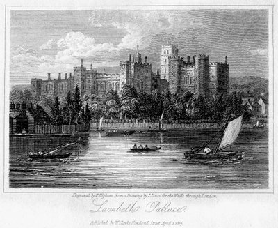 Palazzo di Lambeth, Londra, 1817 da Thomas Higham