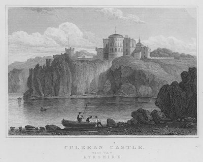 Castello di Culzean, vista ovest, Ayrshire (incisione) da Thomas Hosmer Shepherd