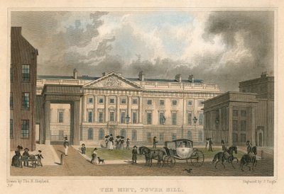 La Zecca Reale, Tower Hill, Londra da Thomas Hosmer Shepherd